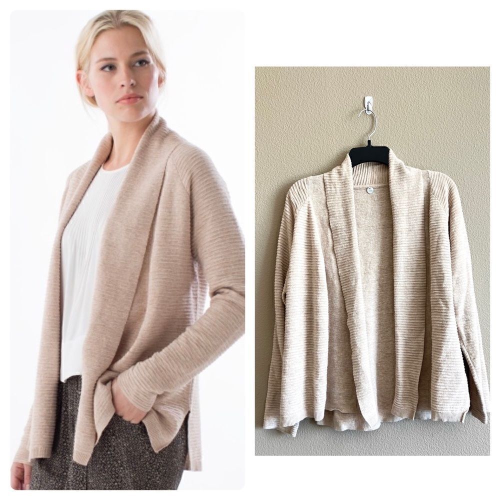 Margaret O’Leary Ottoman Cardigan in Shell